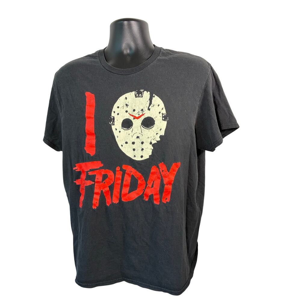 Friday the 13th I Love Friday Jason Mask T Shirt Large